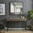 Solid Wood Top Metal Base Writing Desk