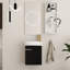 Ensemble de meuble-lavabo simple 16 po avec comptoir en céramique Derwent et support de rangement mural 12 po-4372100