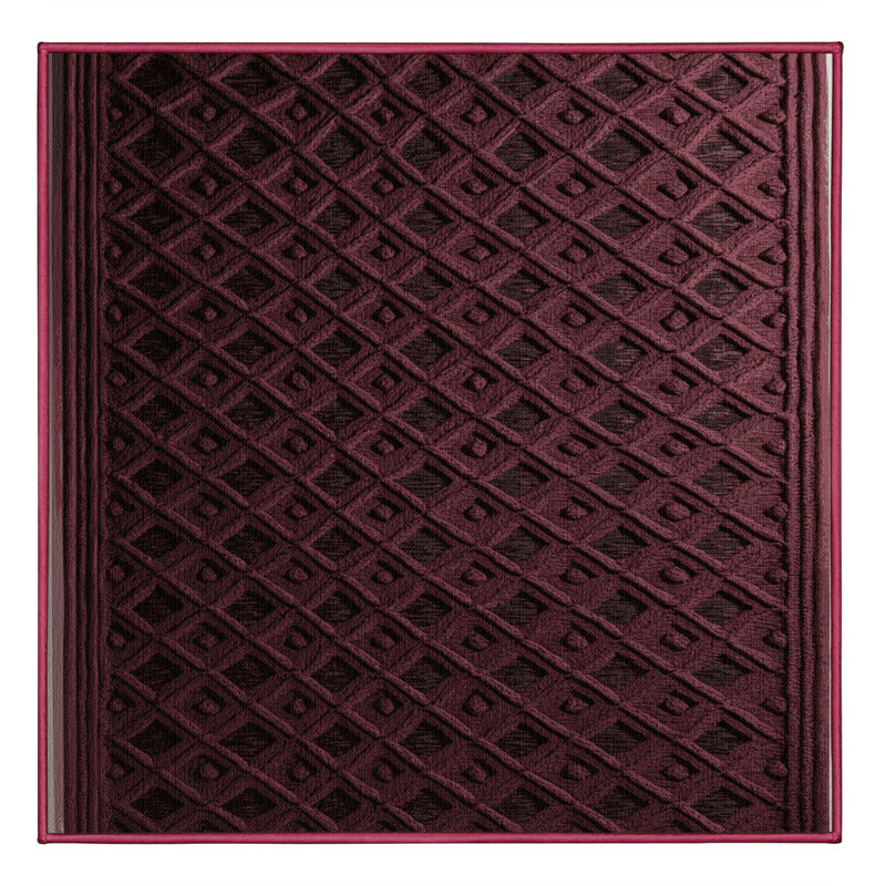 Tapis brun treillis lavable à la machine