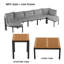 Ensemble de salon de patio avec coussins beige-1181207484