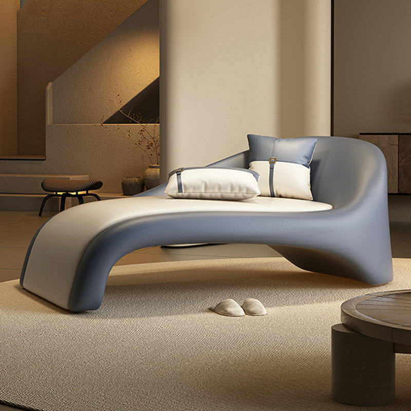 Méridiennes d'intérieur modernes Modern Home, Orienté à droite, Bleu, Beige