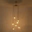 Lustre suspendu sphérique en verre transparent à 7 lumières Arclite