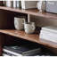 Bibliothèque moderne simple en bois massif de grande capacité