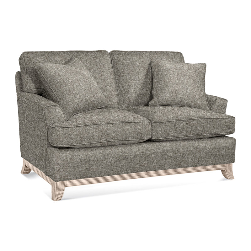 Oaks Way Loveseat, Bisque Finish, Basic Gray; 0317-83