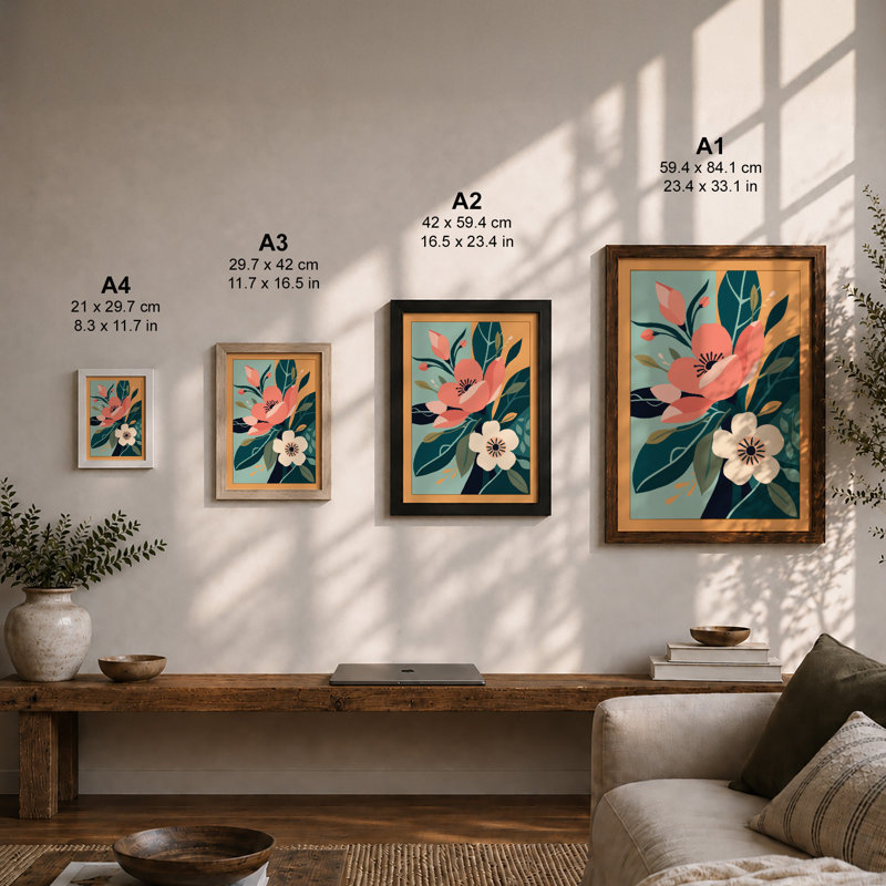 Blooming Botanica Botanical - Framed Print, Unframed, A1 - 84.1 x 59.4 cm