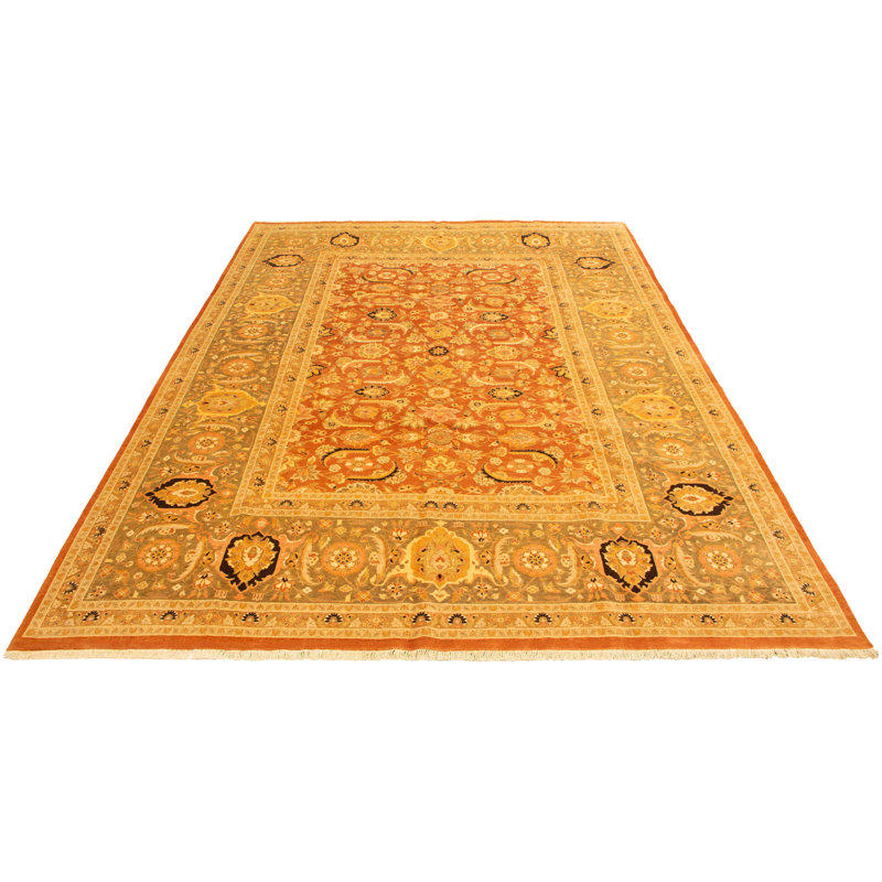 Tapis unique en laine noué à la main de style persan pako nouvel âge 10 pi 3 po x 13 pi 9 po Nouvel Âge