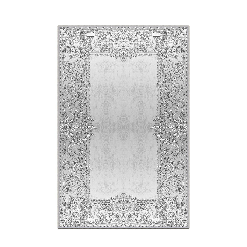 Stylish Woven Carpet, 5.2 x 7.5 Feet | 100% Polyester, 0.3 in Pile Height, Antibacterial, Non-Slip PVC Dot Underside | Machine Washable, 3D Digital Print | Perfect for Living Room, Bedroom & Home Décor