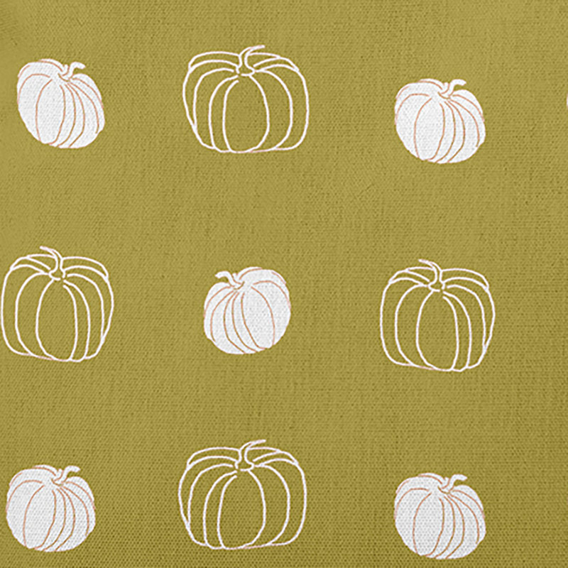 Coussin décoratif intérieur / extérieur Pumpkin, H 14 po x l 20 po, Or estompé, Rectangle