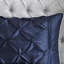 Édredon 7 pièces en très grand bleu marine, articles décoratifs de chambre à coucher avec coussins assortis-124523709