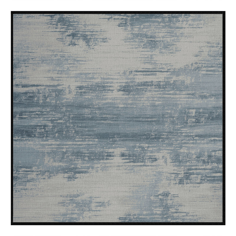 Tapis abstrait gris lavable à la machine