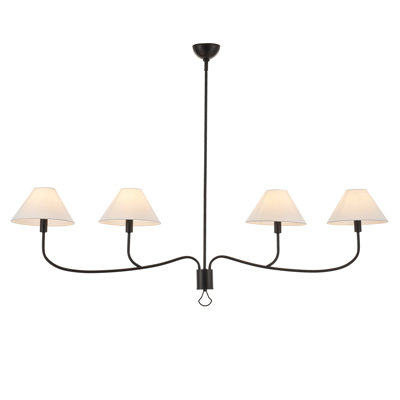 Luminaire suspendu pour îlot de cuisine 4 lumières