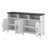 Modern 4-Door Sideboard Buffet With Adjustable Shelves And Half-Open Storage Cabinet-14669723