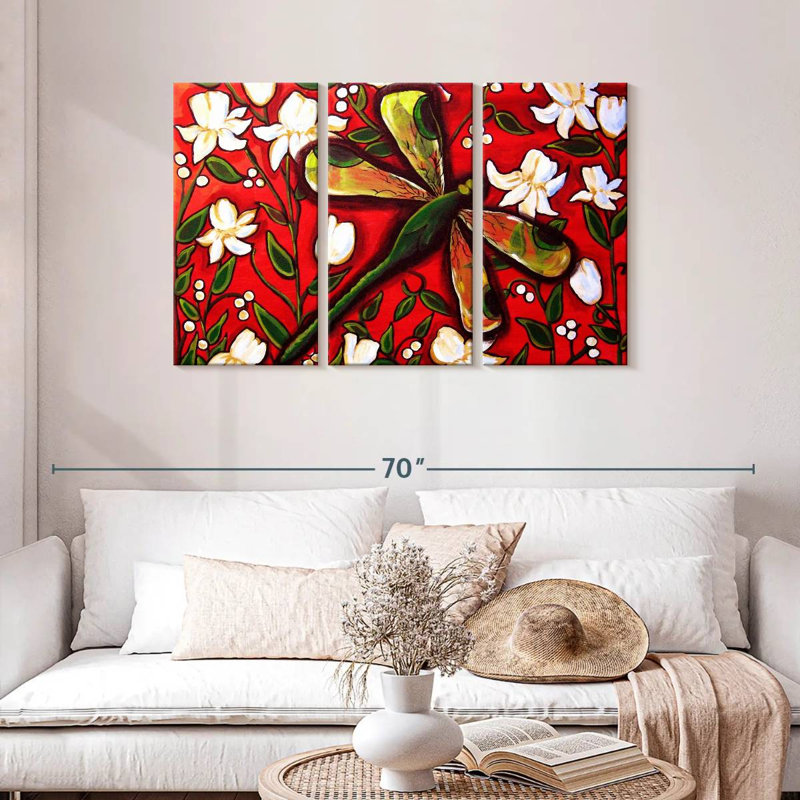 Dragonfly On Red, 28" H x 45" W