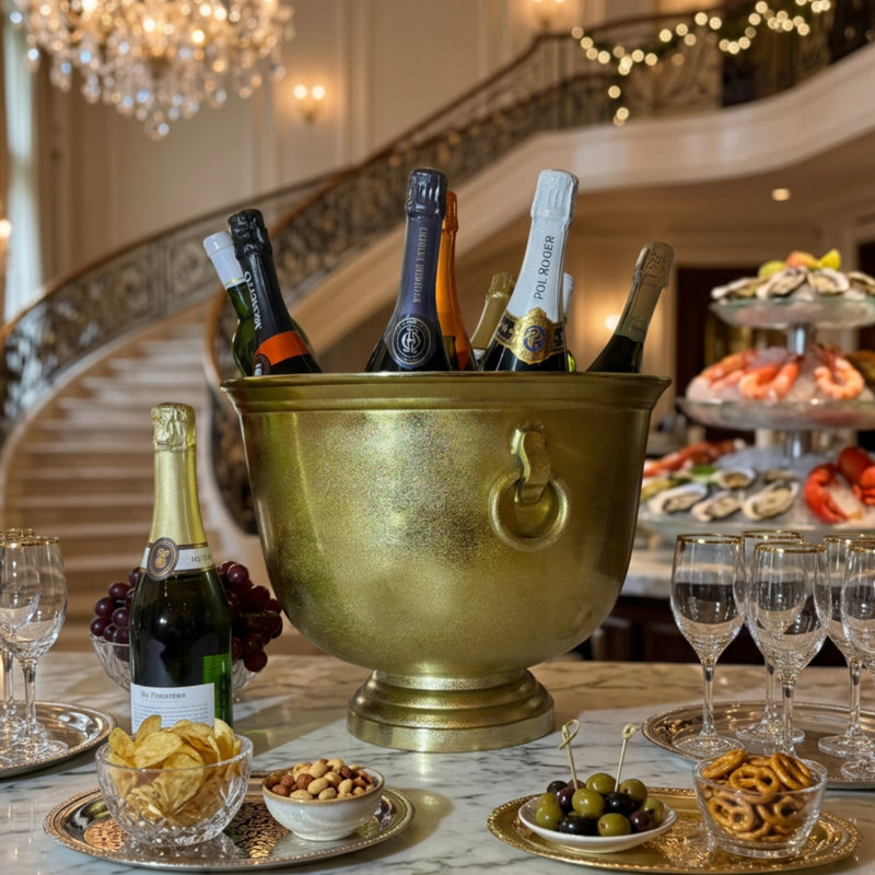 Seau à champagne doré Magull multi-bouteilles