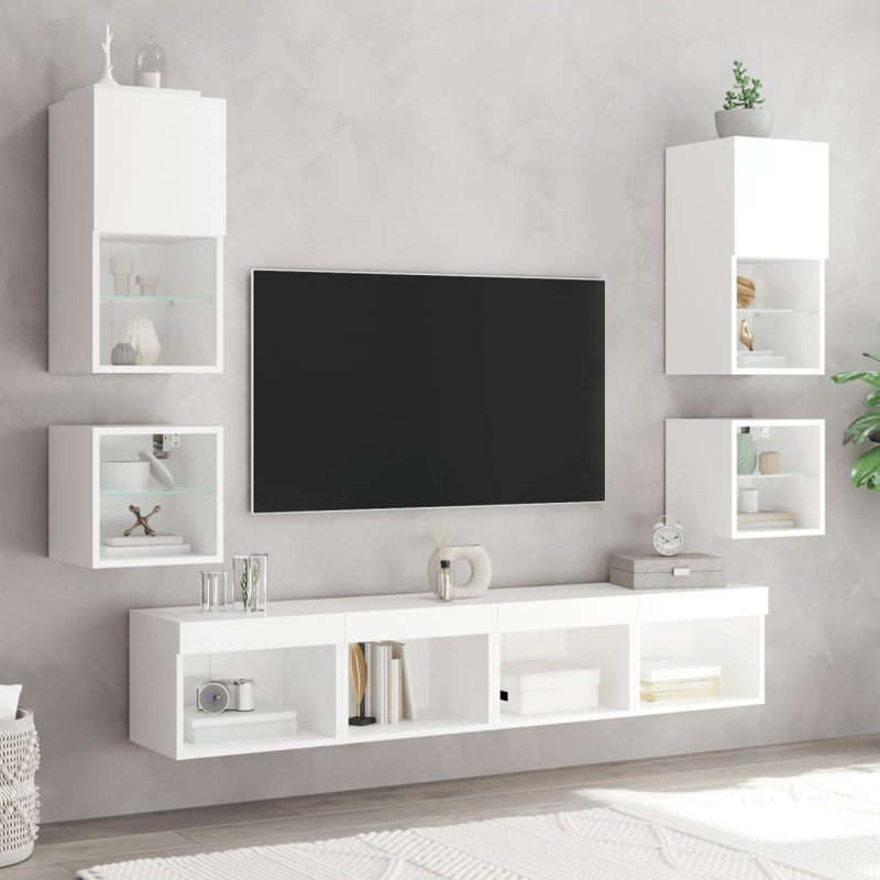 Table de chevet flottante vidaXL, Blanc
