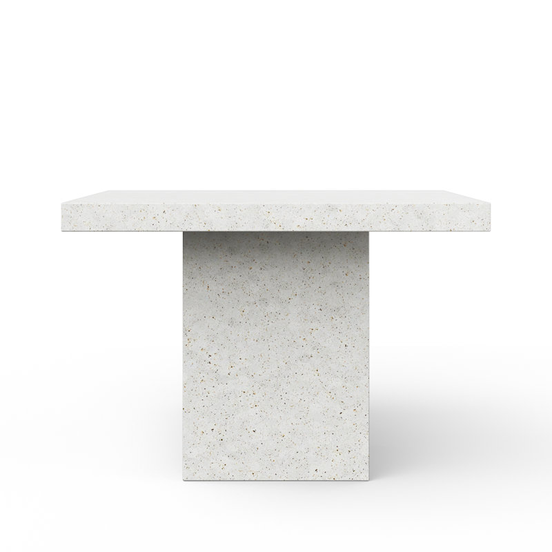 Table de salle à manger Kareen, Table de bar (hauteur 41,75 po), Terrazzo ivoire