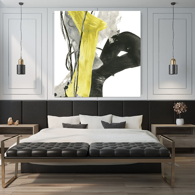 «Citron Flux I» par June Erica Vess, reproduction d'art sur toile tendue, H 54 po x l 54 po x P 1,5 po