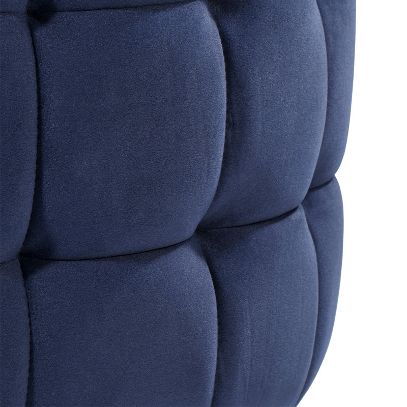 A La Carte Barrel Chair, Silver, Indigo Velvet