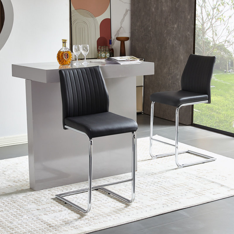 Tabouret de comptoir 25,59 po, Noir
