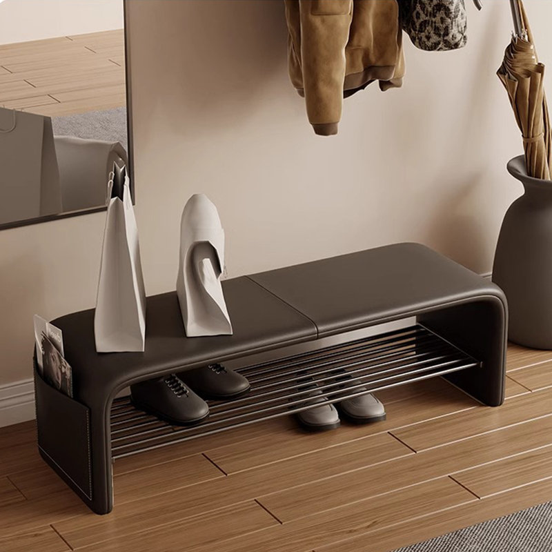 5 Pair Shoe Storage Bench, Noir