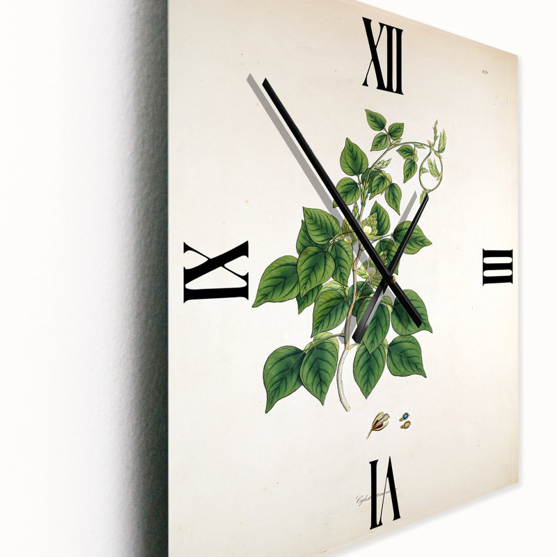Horloge murale de style rétro vintage avec plantes de Londres, Petit