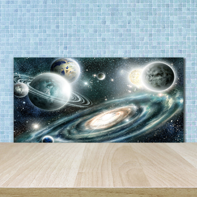 Baziliu 50cm W x 100cm L Glass Peel and Stick Panel