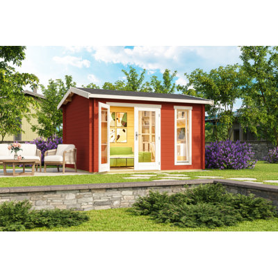 Technoflex Chic-Sheds Banff 1 Solid Wood Garden Shed 13-Ft X11.5 -Ft With 1 Double Door And 1 Window