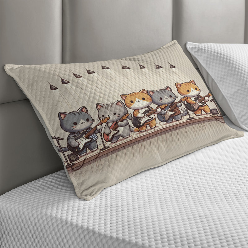 Housse de coussin matelassée pour chat Ambesonne Kawaii Kitty, H 20 po x l 30 po