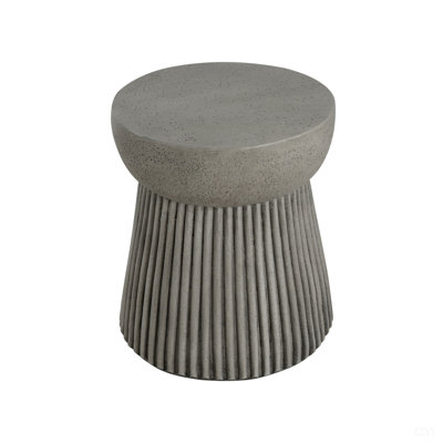 Outdoor Lightweight Concrete Side Table,Concrete Finish