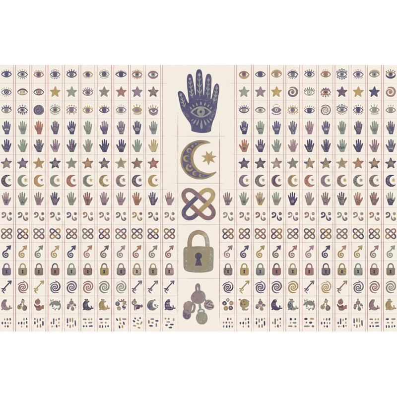 Décoration murale Boho Talisman, Texturé non collé, 200 po x 120 po