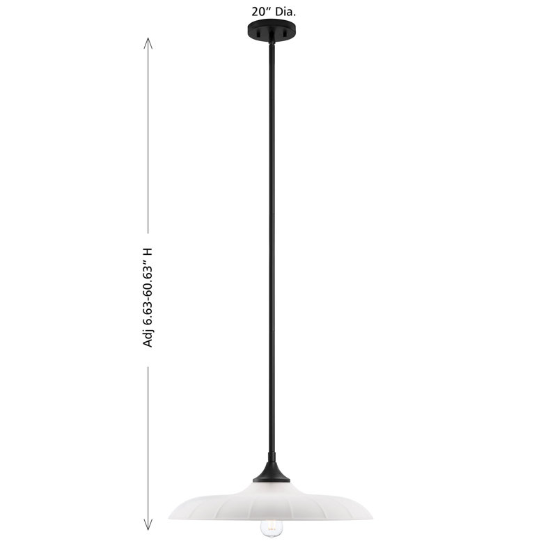 Hadley 1-Light Pendant in Matte Black, Matte Black