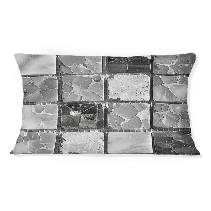 Carreau de mosaïque gris moderne - coussin lombaire moderne