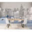 Charcoal City London Cityscape Drawing Removable Wallpaper-1178235522