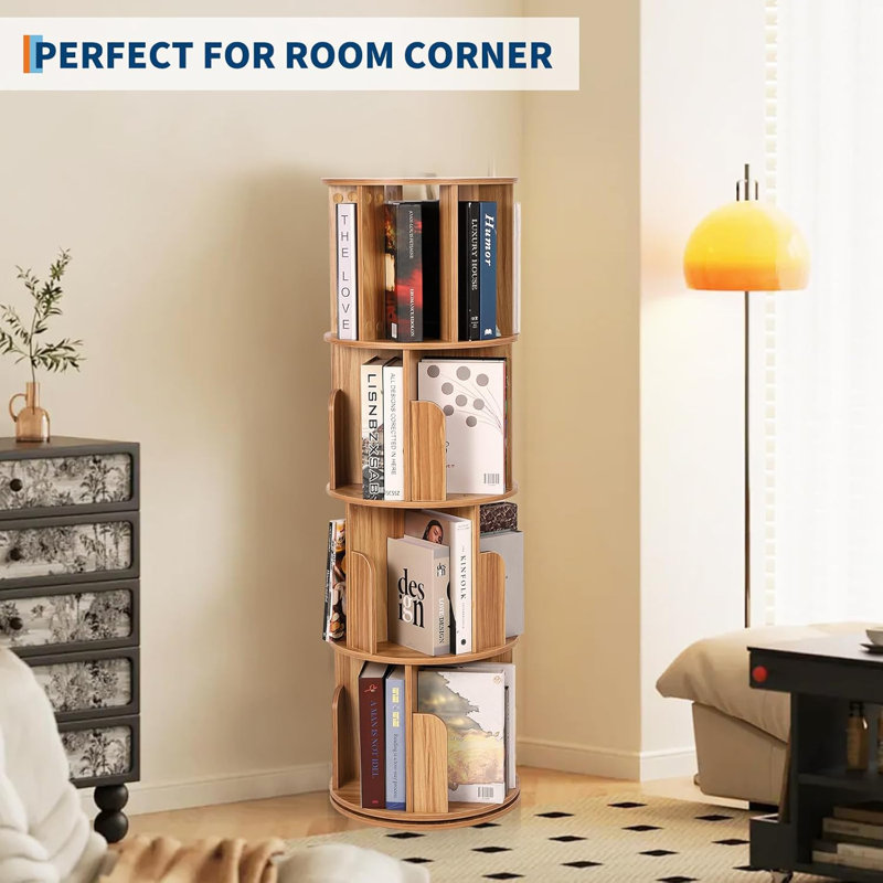 129.5cm H x 39.9cm W Corner Bookcase, Brown