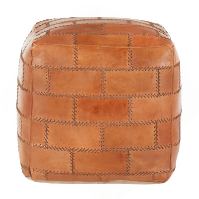 Ottoman in Brown Leather
