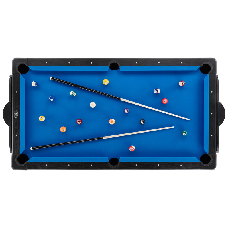 Blue 3-in-1 Air Hockey, Billiards, and Table Tennis Game Table