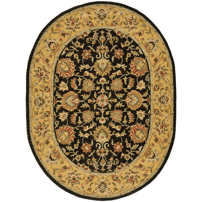 Cranmore Hand Tufted Wool Oriental Rug, Oval 4'6" x 6'6"