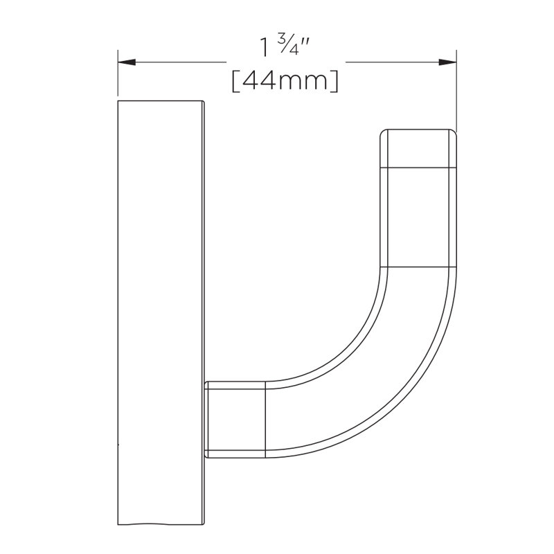 Vector Wall Mounted Robe Hook, Polished Chrome