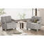 Fauteuil de 26,3 po en tissu gris, en forme de L, avec support solide, capacité de 228 lb pour le salon-237073982