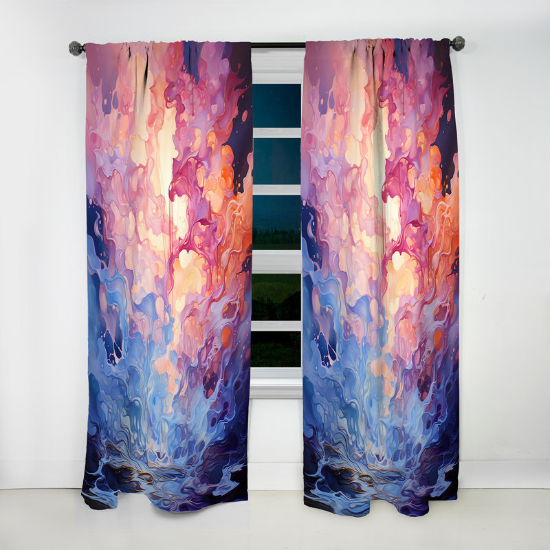 Rederie rose lumineux Redrick I - Rideau moderne - Velours obscurcissant - 1 panneau, L 52 po x L 84 po