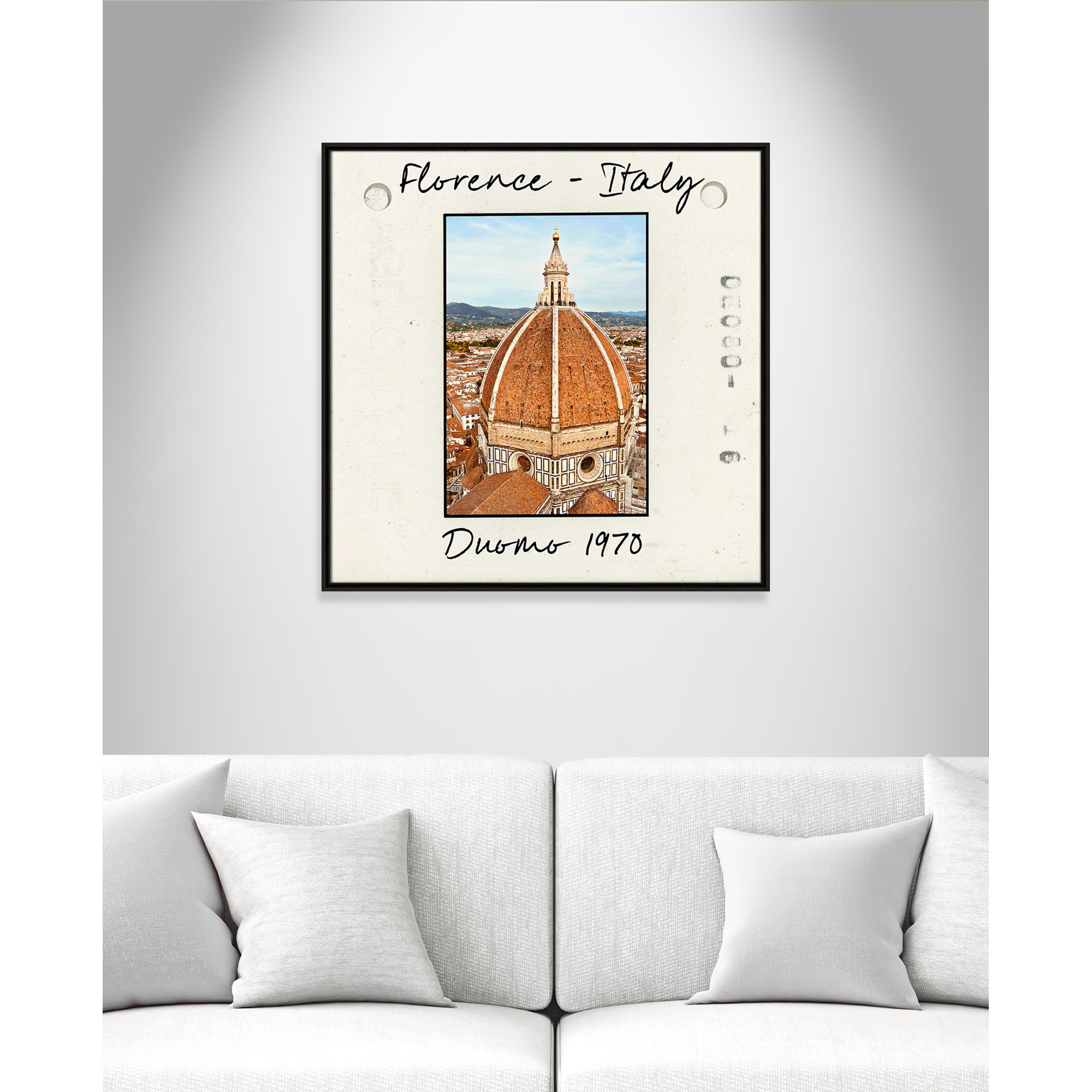 Florence Italy - Duomo Print by Susan Jill, 31.5" H x 31.5" W x 2" D, Espresso Floater Framed Canvas