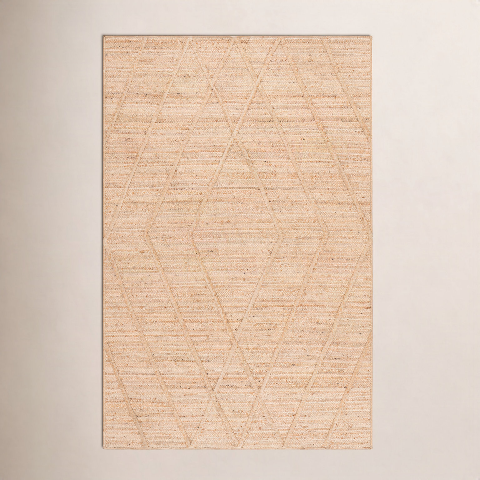 Flatweave Geometric Jute Rug, 5'-0" X 8'-0" Rectangle