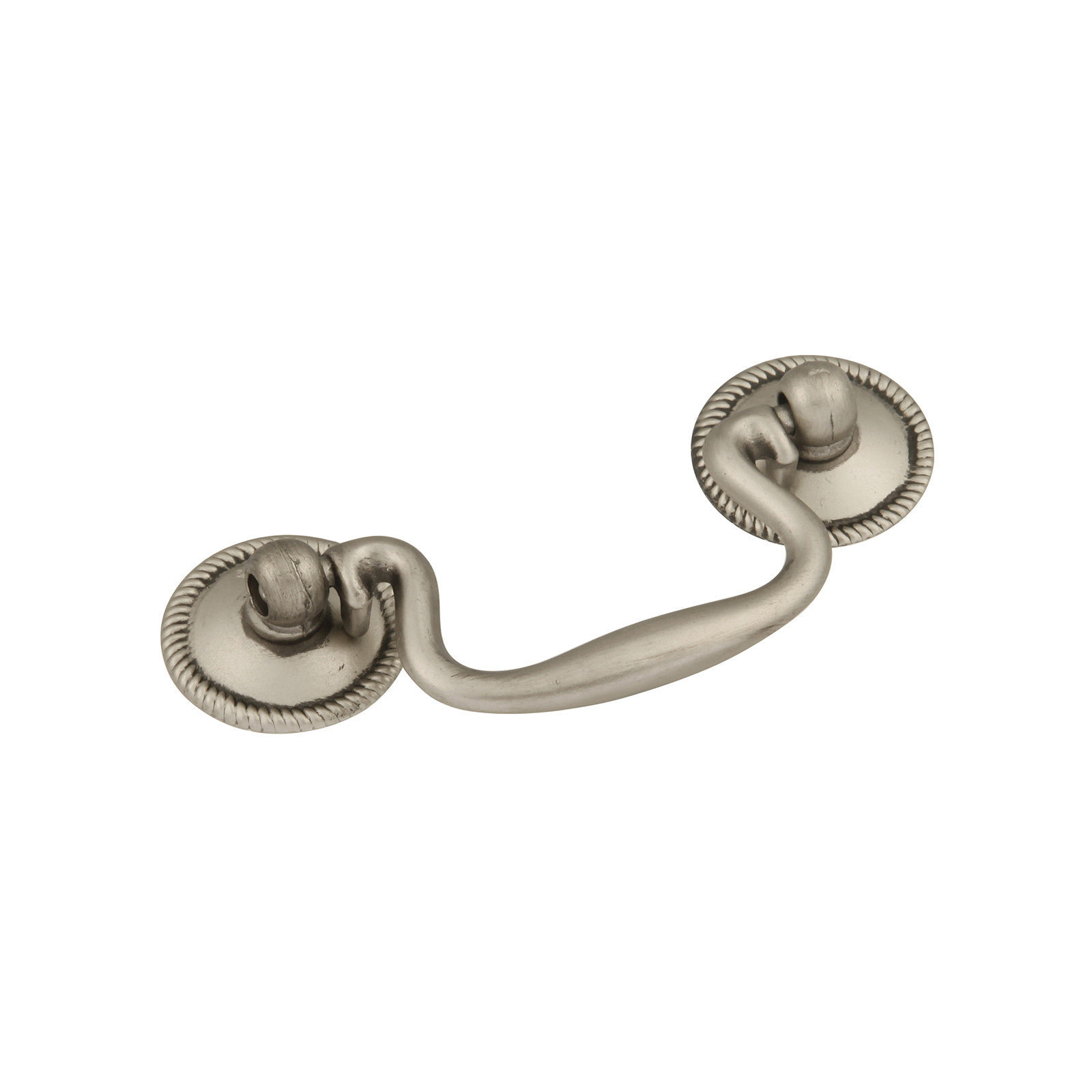 Manor House Drop Handle Pull, Silver Stone
