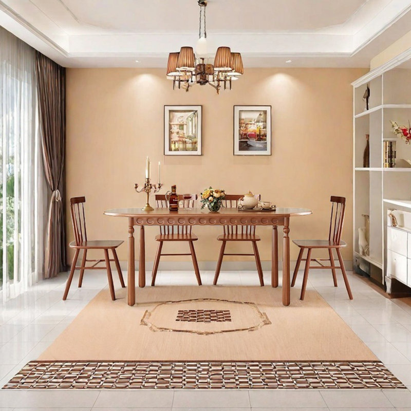 Boxwood oval dining table set, 29.53"H x 55.12"L x 31.5"W