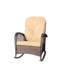 Chaise berçante d'extérieur en osier à assise large-130143827