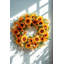 Handcrafted Faux Sunflower Polyester 18'' Wreath-830404579