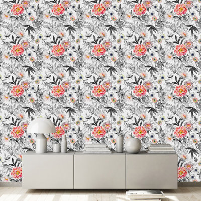 Peel & Stick Floral Tile