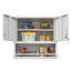 Armoire de rangement murale en métal avec porte verrouillable et 1 tablette 1 tiroir ouvert pour garage, entrepôt, assemblage requis-2067710159