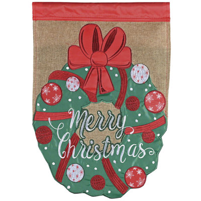 Couronne de drapeau Merry Christmas