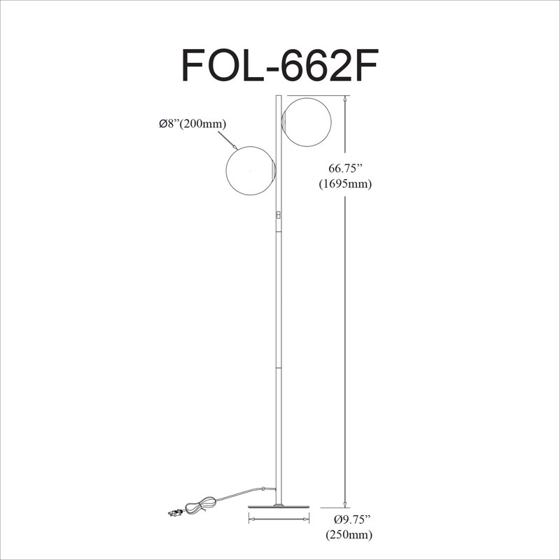 Skipworth 66.75'' Tree Floor Lamp, Aged Brass